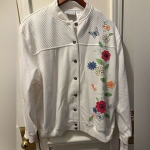 NWT Alfred Dunner Button Up Sweatshirt